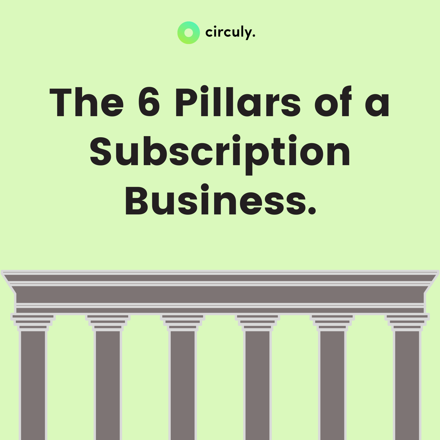 The Six Pillars of a Subscription Business for Physical Products.